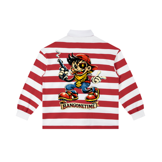 Bangonetime Block Stripe Polo Shirt