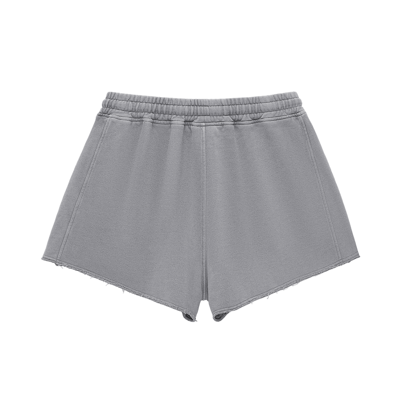 Bangonetime Snow Washed Raw Edge Drawstring Shorts
