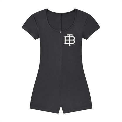 Bangonetime Women's Dual-Function Cape Tie-Waist Romper