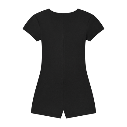 Bangonetime Women's Dual-Function Cape Tie-Waist Romper