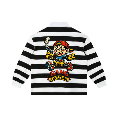 Bangonetime Block Stripe Polo Shirt