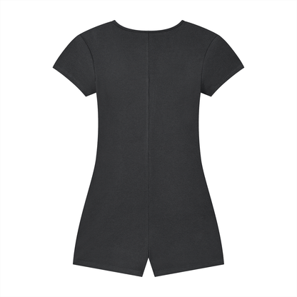 Bangonetime Women's Dual-Function Cape Tie-Waist Romper