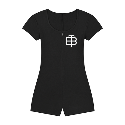 Bangonetime Women's Dual-Function Cape Tie-Waist Romper