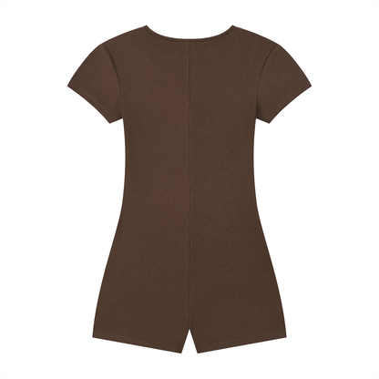Bangonetime Women's Dual-Function Cape Tie-Waist Romper