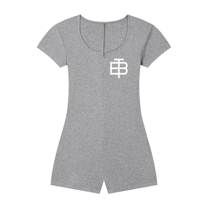 Bangonetime Women's Dual-Function Cape Tie-Waist Romper